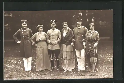 AK Prinz August Wilhelm, Prinzessin Eitel Friedrich und Prinzessin August Wilhelm von Preussen
