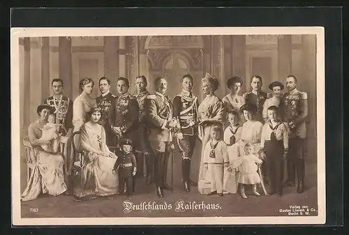 AK Deutschlands Kaiserhaus, Kaiser Wilhelm II. und seine Familie