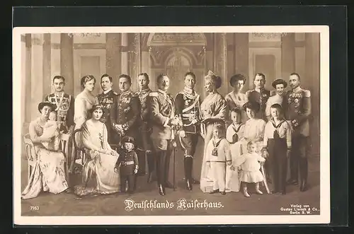 AK Deutschlands Kaierhaus, Wilhelm II. von Preussen und seine Familie