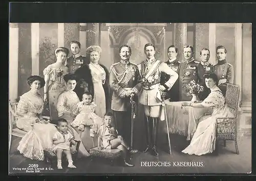 AK Deutsches Kaiserhaus, Wilhelm II. von Preussen und seine Familie