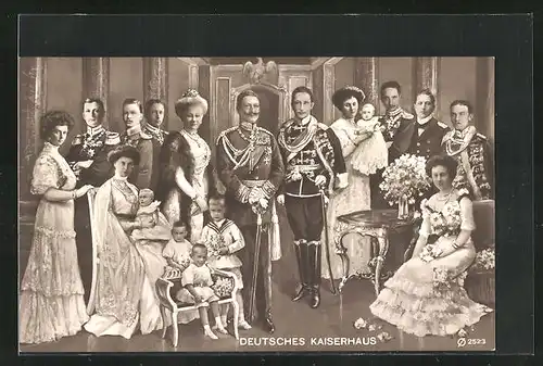 AK Deutsches Kaiserhaus, Wilhelm II. von Preussen und seine Familie