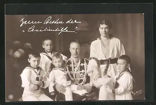 AK Kronprinz Wilhelm von Preussen mit seiner Familie