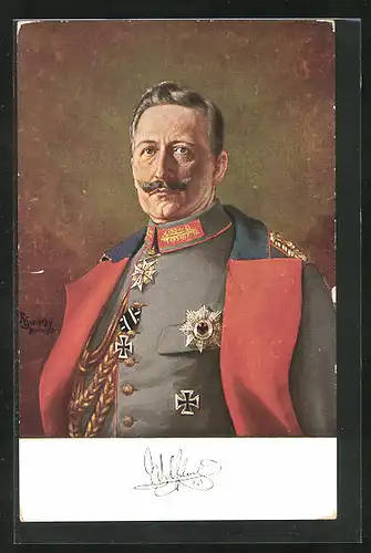 AK Kaiser Wilhelm II. in Uniform mit Orden