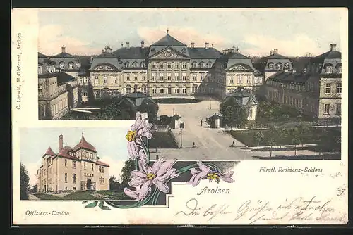 AK Arolsen, Fürstl. Residenz-Schloss, Offiziers-Casino