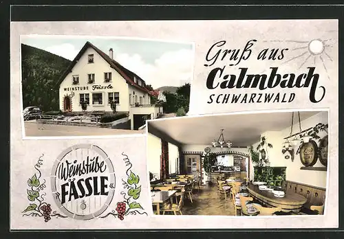 AK Calmbach, Restaurant Fässle Bes. Eugen Seyfried