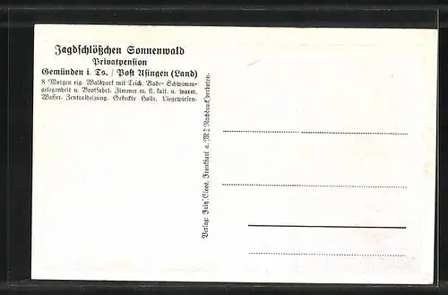 AK Gemünden i. T., Pension Jagdschlösschen Sonnenwald