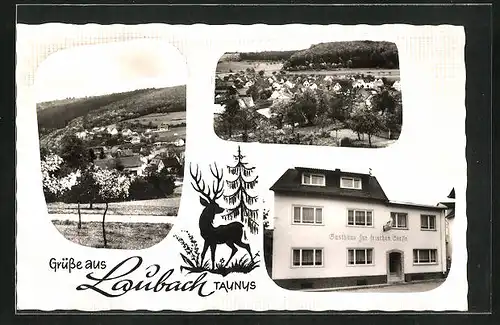 AK Laubach i. T., Gasthaus Zur Frischen Quelle Bes. Jos. Schubert