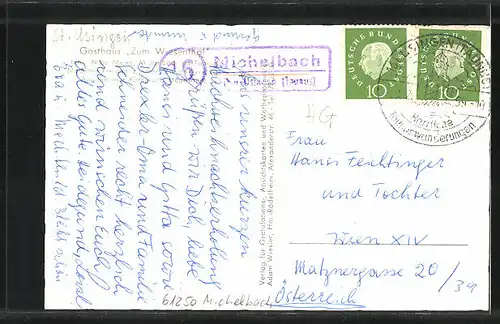 AK Michelbach i. T., Gasthaus Zum Wiesenthal Inh. Nina Meier