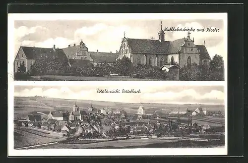 AK Dettelbach am Main, Wallfahrtskriche und Kloster, Totalansicht