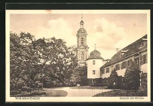 AK Wiesentheid, Schloss mit Kirche