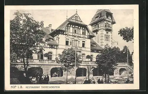 AK Hof i. B., Restaurant Theresienstein