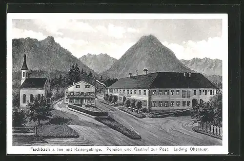 AK Fischbach am Inn, Pension & Gasthof Zur Post Ludwig Oberauer