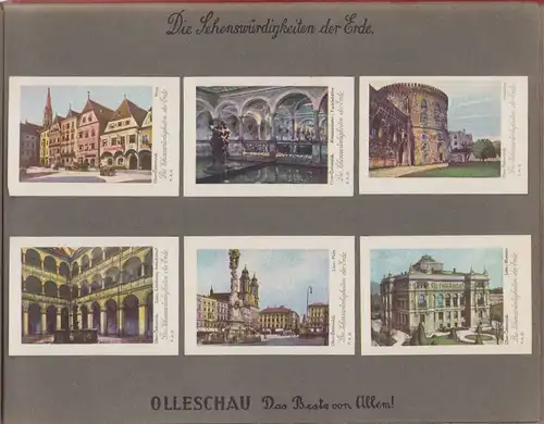 Sammelalbum 100 Bilder, Die Sehenwürdigkeiten der Erde Serie Österreich, Olleschau, Wien, Wachau, Kremsmünster, Graz