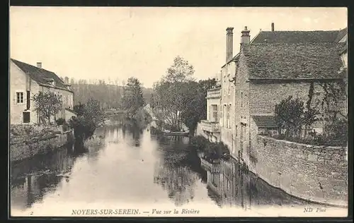 AK Noyers-sur-Serein, Vue sur la Rivière