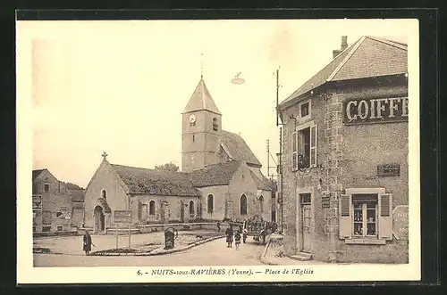 AK Nuits-sous-Ravières, Place de l`Eglise