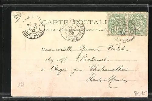 AK Ligny-le-Chatel, Grande Rue et Hotel de Ville