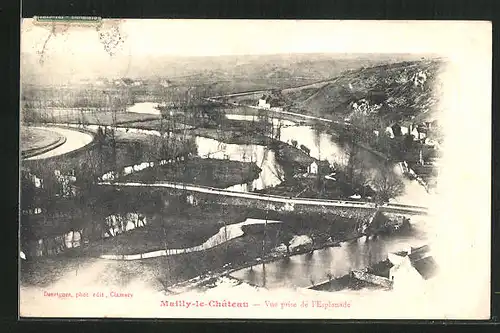 AK Mailly-le Chateau, Vue prise de l`Esplanade
