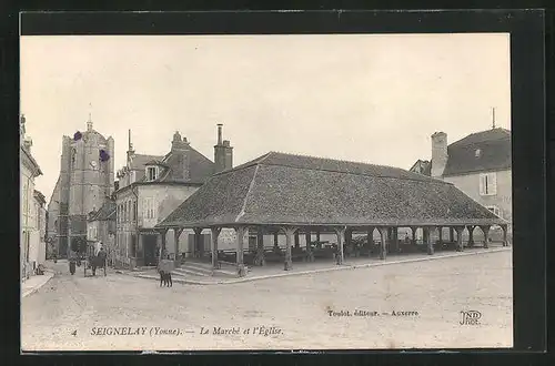 AK Seignelay, Le Marché et l`Eglise