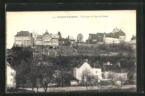 AK Chatel-Censoir, Vue prise du Pont du Canal