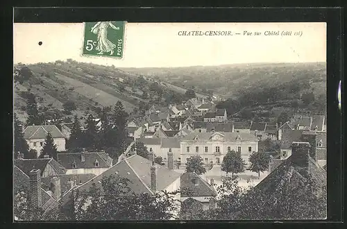 AK Chatel-Censoir, Vue sur Chatel (coté est)