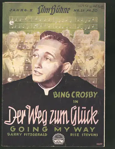 Filmprogramm Filmbühne Nr. 29, Der Weg zum Glück, Bing Crosby, Barry Fitzgerald, Regie: Leo McCary