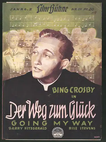 Filmprogramm Filmbühne Nr. 29, Der Weg zum Glück, Bing Crosby, Barry Fitzgerald, Regie: Leo McCary