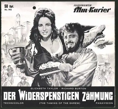 Filmprogramm IFK Nr. 193, Der Widerspenstigen Zähmung, Elizabeth Taylor, Richard Burton, Regie: Franco Zeffirelli