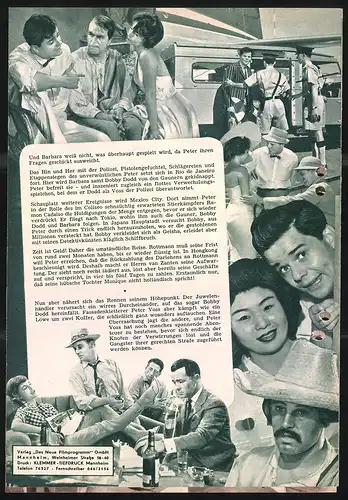 Filmprogramm DNF Nr. 4106, Peter Voss, der Millionendieb, O. W: Fischer, Ingrid Andree, Regie: Wolfgang Becker