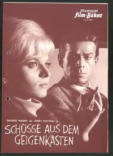Filmprogramm IFB Nr. S 7091, Schüsse aus dem Geigenkasten, George Nader, Jerry Cotton, Regie: Fritz Umgelter