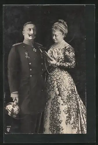 AK Kaiserin Auguste Victoria Königin von Preussen und Kaiser Wilhelm