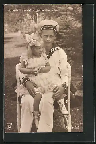 AK Prinz Wilhelm und Prinzessin Alexandrine von Preussen