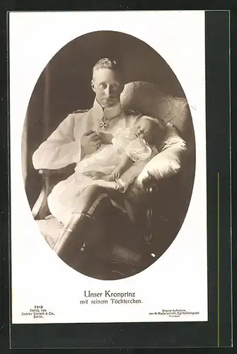 AK Kronprinz Wilhelm mit Tochter Prinzessin Alexandrine