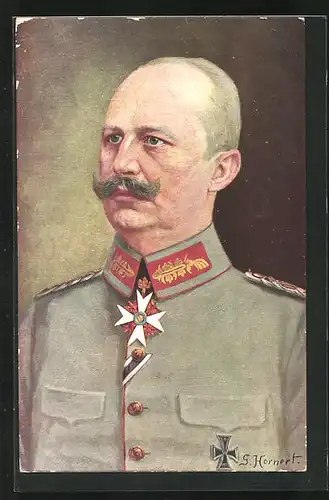 AK Erich Ludendorff in Uniform mit Orden