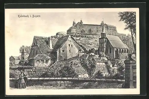 AK Kulmbach /Bayern, Blick zur Burg
