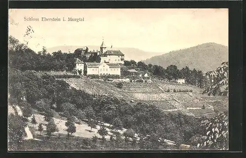 AK Eberstein i. Murgtal, Blick zum Schloss