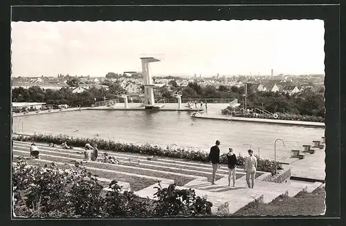 AK Schweinfurt /Main, Sommerbad mit Sprungturm