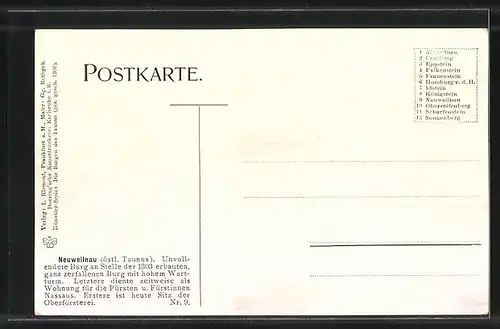 Künstler-AK Neuweilnau i. T., Ortsansicht