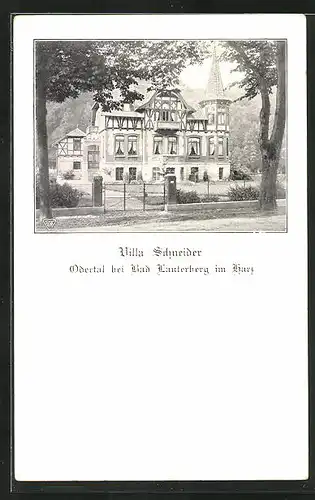 AK Bad Lauterberg /Harz, Hotel Villa Schneider