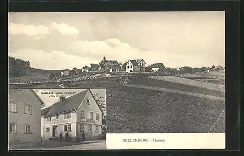 AK Seelenberg i. Taunus, Gasthaus Zum Taunus, Teilansicht