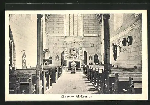 AK Alt-Krüssow /Pritzwalk, Kirche, Innenansicht