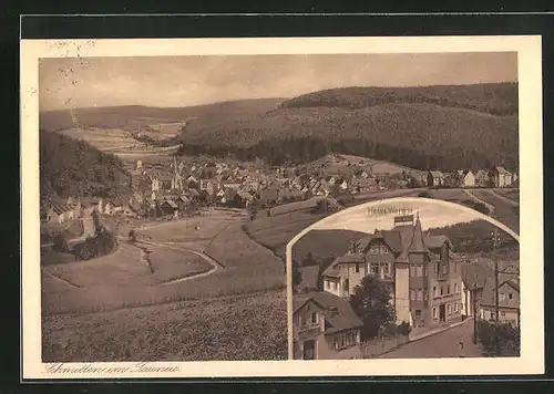 AK Schmitten i. Taunus, Hotel Wenzel, Ortsansicht