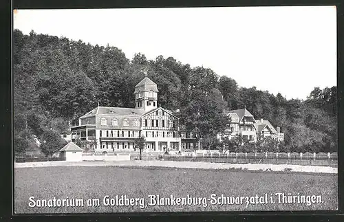 AK Blankenburg-Schwarzatal i. Thüringen, Sanatorium am Goldberg