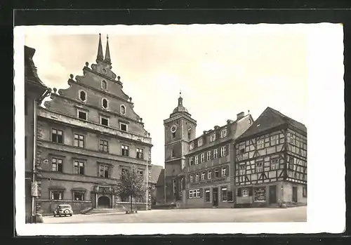 AK Marktbreit am Main, Rathaus mit Kirche