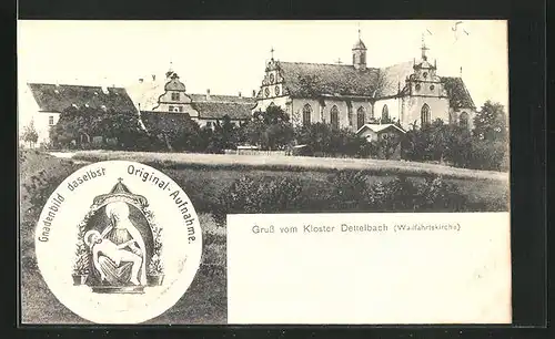 AK Dettelbach a. Main, Blick zum Kloster, Wallfahrtskirche