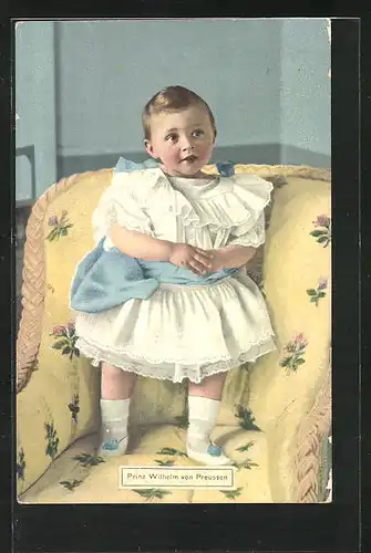 AK Prinz Wilhelm von Preussen als kleiner Bube im Portrait
