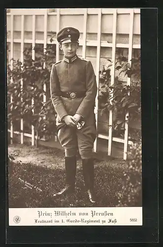 AK Prinz Wilhelm als Bube in Uniform