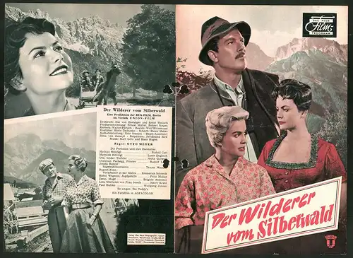 Filmprogramm DNF, Der Wilderer vom Silberwald, Rudolf Carl, Lucie Englisch, Regie: Otto Meyer