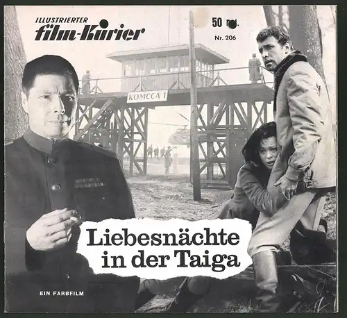 Filmprogramm IFK Nr. 206, Liebesnächte in der Taiga, Thomas Hunter, Marie Versini, Regie: Harald Philipp