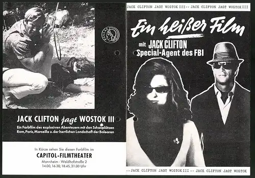 Filmprogramm unbekannt, Jack Clifton jagt Wostock III, Ken Clark, Jany Clair, Regie: Maurice Cloche