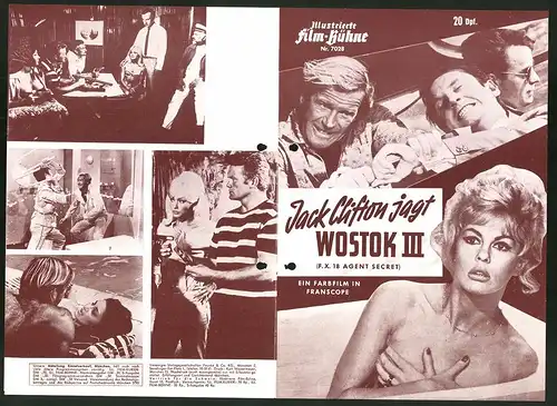 Filmprogramm IFB Nr. 7028, jack Clifton jagt Wostock III, Ken Clark, Jany Clair, Regie: Maurice Cloche